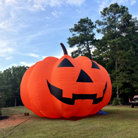 Modèle gonflable géant de citrouille d'Halloween avec lumière pour décoration de vacances en plein air