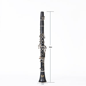 <span class=keywords><strong>Clarinete</strong></span> <span class=keywords><strong>Soprano</strong></span> Si bemol ABS Negro de 17 Llaves con Paño de Limpieza, Guantes, Lengüeta, Destornillador y Estuche - Instrumento de Viento Madera - Product Image 3