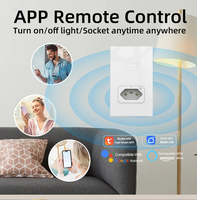 Prise murale intelligente SIXWGH Brésil Tuya 10A WIFI en verre, contrôle via l'application Smartlife, programmation, Alexa, multifonction, interrupteur intelligent, moniteur de puissance