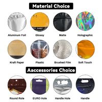 Sachets refermables personnalisés en plastique pour aliments, avec fermeture éclair, en aluminium, anti-odeur, pour bonbons, 3,5g, 7g, 14g, avec logo