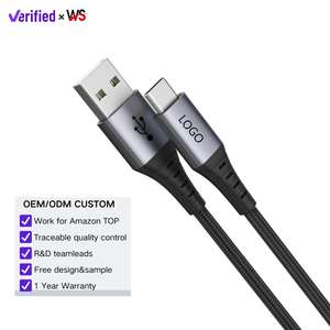 Cable de Carga Rápida 3.1A de 2m/1m, Cable USB-A a USB-C con Trenzado de Nailon para <span class=keywords><strong>Samsung</strong></span> iPhone 15/16 Pro, Producto Más Vendido, Fabricante OEM/ODM - Product Image 1