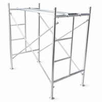Plateforme de travail en acier robuste pour échafaudage, tour de travail 1200x1700mm avec barre en X pour la construction, l'entrepôt, OEM, vente en gros