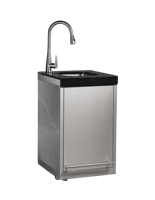Ensemble de barbecue à gaz pour cuisine extérieure autoportante avec évier et réfrigérateur, installation facile pour patio et jardin
