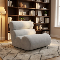 Canapé moderne une place en microfibre confortable, canapé paresseux effet nuage, mobilier de salon pour petit appartement, hôtel