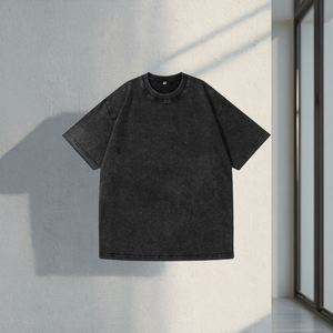 Camiseta de Hombre 100% Algodón, 230G, Estilo Moderno, Lavada, Cuello Redondo, Diseño Sólido con Estampado Digital - Product Image 1