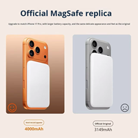 Batterie externe magnétique ultra-fine à chargement rapide 5000 mAh 3A 22,5 W compatible avec iPhone 17 – Meilleure vente