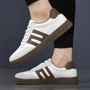 Chaussures de Skateboard Blanches Tendance pour Hommes – Style Streetwear Personnalisé avec Lacets – Confortables pour la Marche – Offre Spéciale - Product Image 5