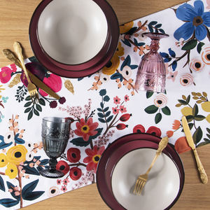 Runner da Tavola Excelsa in Cotone 140x45 Cm, Stampa Floreale Stile Bohémien, Lavabile, Decorazione per la Casa - Product Image 3