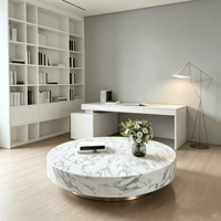 Table basse en marbre blanc, sur mesure, sculptée, rainurée, en pierre artificielle, style antique, moderne, luxueuse, écologique, personnalisable pour hôtel