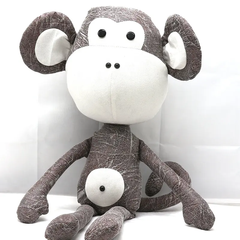 Wholesale Kids Happy Gift Stuffed PU Monkey Toy new design popular gray stuffed animal toy