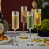 Flûtes à champagne en plastique côtelé léger de 6 oz, sans BPA, incassables, pour le camping, les fêtes au bord de la piscine et les activités de plein air