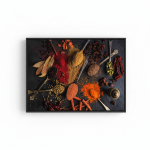 Printed Spices Wall Art: Modern Decor Canvas for Kitchen,1P-<b>Black</b> <b>Framed</b> - Product Image 2