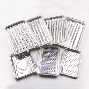 Fours grille-pain Offre Spéciale résistant à l'huile cuisson en plein air casserole à goutte gril <span class=keywords><strong>plat</strong></span> <span class=keywords><strong>jetable</strong></span> en aluminium pour barbecue revêtement de gril avec trou - Product Image 6