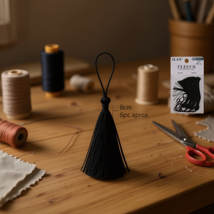 Il Flecosh - Borlas Negras de 8 cm para Decoración y Manualidades, Paquete de 6 Unidades Aprox. - Product Image 3