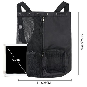Swim Bag Net <b>Drawstring</b> <b>Backpack</b> With Wet Pocket Beach <b>Backpack</b> Swimming Gym and Workout Gear Storage Bag - Product Image 3