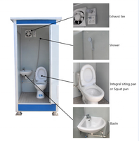 Toilettes Portables Mobiles de Chantier en Acier Prélaqué, Haute Qualité, pour Extérieur