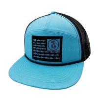 OEM Chapeau en polyester à trous découpés au laser, 7 panneaux, à bord plat, Gorras, étanche, vente en gros, haute qualité