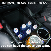 Pour voiture universelle, console centrale avant de 24 cm de large, porte-gobelets, chargeur USB, organiseurs de voiture, boîte de rangement pour accoudoir