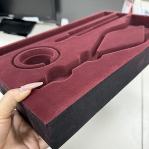 Inserts d'emballage <span class=keywords><strong>de</strong></span> boîte cadeau personnalisés haut <span class=keywords><strong>de</strong></span> gamme, écologiques et flexibles, en mousse <span class=keywords><strong>EVA</strong></span> floquée et velours pour articles fragiles - Product Image 6