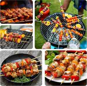 Palitos de Bambú Desechables de Alta Calidad para Barbacoa, Personalizables, de 20cm, 25cm, 30cm, 35cm y 40cm, Fáciles de Limpiar - Product Image 4