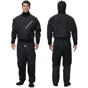 Combinaisons étanches pour hommes, fermeture éclair avant pour la voile, le kayak, le paddle avec genoux et siège renforcés, imperméables et respirantes - Product Image 1
