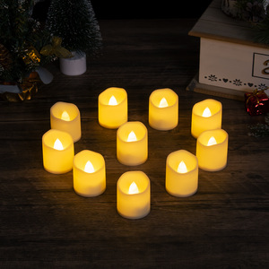 Bougie chauffe-plat <span class=keywords><strong>LED</strong></span> à piles, lumière chaude électrique, <span class=keywords><strong>pour</strong></span> anniversaire, mariage, Halloween, Noël, <span class=keywords><strong>lampe</strong></span> de décoration de fête - Product Image 3