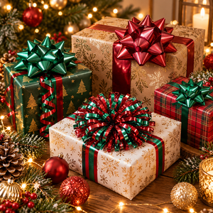 Set de Cajas de Regalo Navideñas con Lazo de Estrella de PP, Certificadas OEKO-TEX, Venta al por Mayor B2B para Minoristas en EE. UU. - Product Image 2
