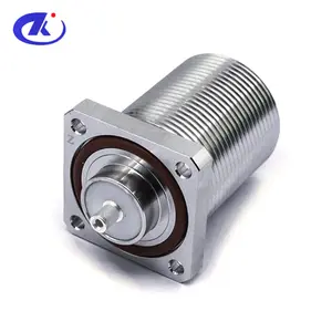 RF connector 7/16 DIN Female long thread Straight 4 Hole Flange Panel mount for communication