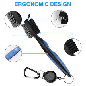 Brosse de golf multifonctionnelle à double face, brosse de nettoyage pour clubs de golf, mousqueton pratique, brosse de nettoyage pour clubs de golf - Product Image 2
