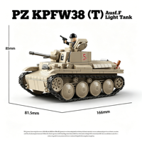 Char léger allemand 38TF et camion de terrain militaire de la Seconde Guerre mondiale, modèle de jouet en blocs de construction en plastique ABS assemblés