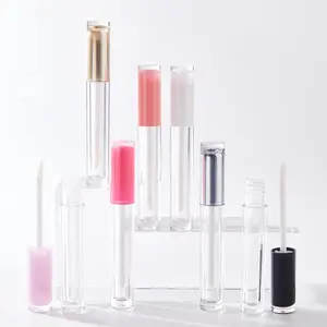 Wholesale 4ml Lip Gloss Tube Custom logo Squeeze Ip Gloss Tube High-grade lip glaze tube pure color transparent For makeup