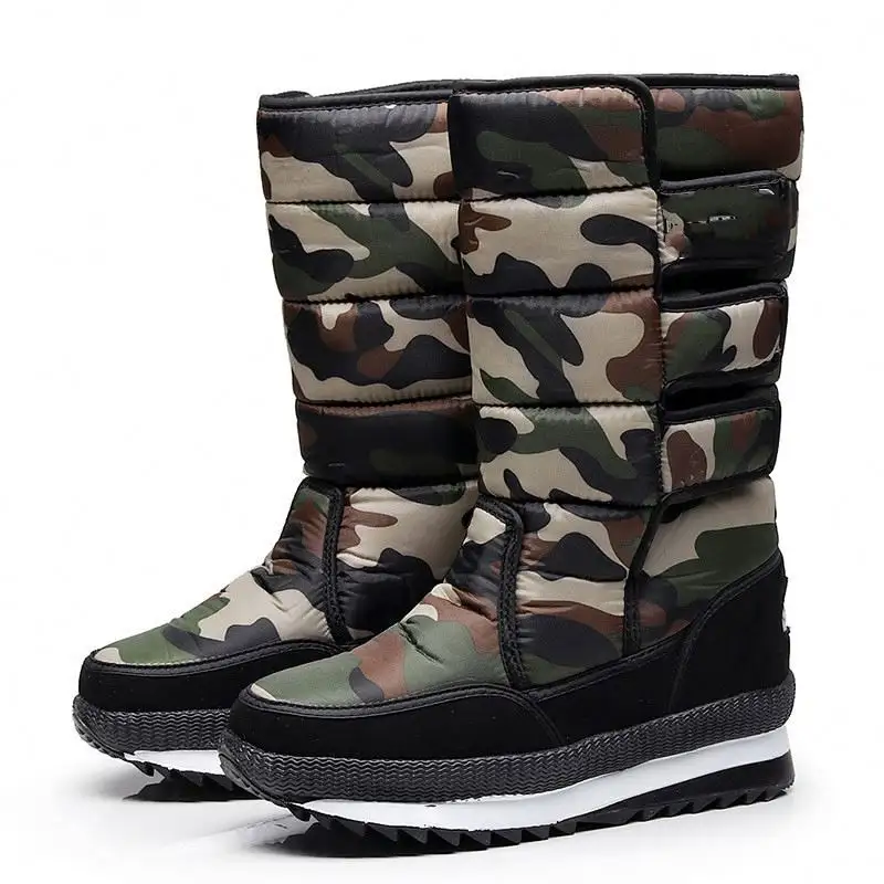 Winter Platform Boots Unisex Rubber Anti-slip Snow Boots Shoes Long Waterproof Warm Winter Shoes