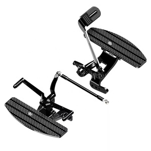 2018 sau FX Softail xe máy về phía trước footboard điều khiển kit điều kiện mới Đen/Chrome khả năng chống oxy hóa phù hợp với đường phố - Product Image 1