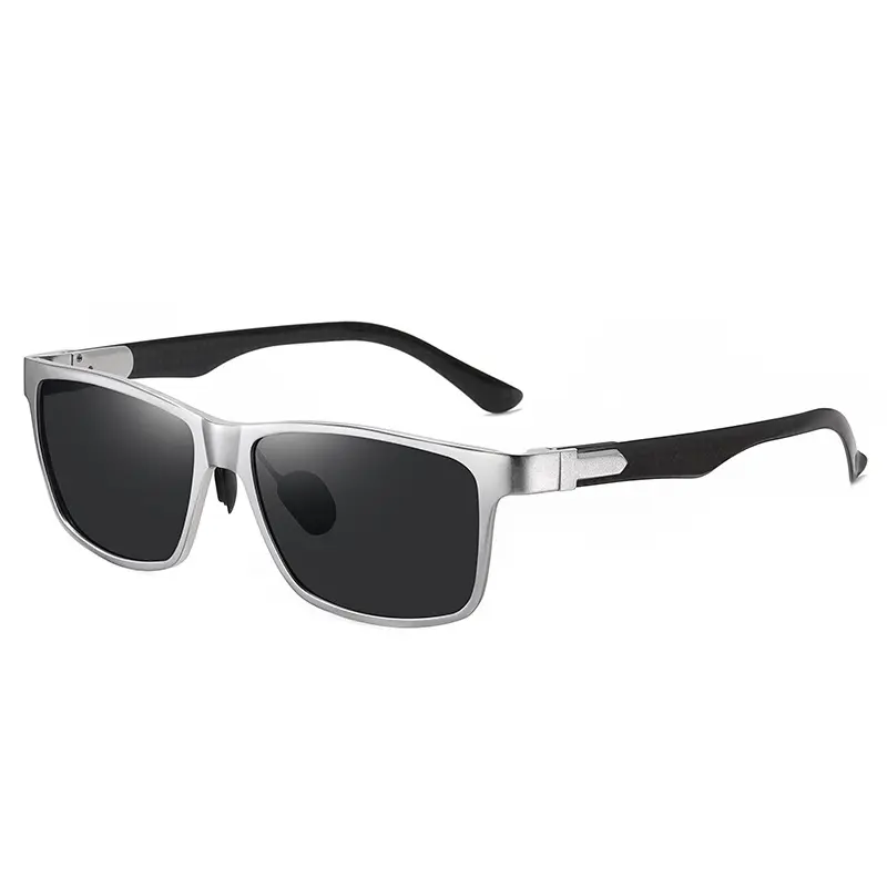 Gafas de sol cuadradas de aluminio y magnesio de lujo, gafas de sol polarizadas de diseñador fotocromáticas a la moda para hombre 2023