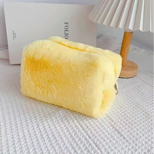 New kẹo màu nhung cho túi vệ sinh cá nhân thời trang xách tay PU trang điểm Túi với dây kéo đóng cửa bền mềm mỹ phẩm trường hợp - Product Image 6