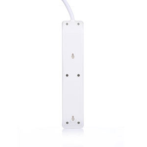 USA 6-Outlet 1,2 m 3ft Blanco Protector contra sobretensiones Cable de extensión de tira de alimentación - Product Image 5