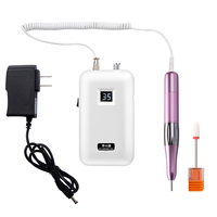 Yumely Ponceuse à Ongles Portable avec Embouts, Kit Manucure Pédicure 3-en-1, Moteur Sans Balais Rechargeable 35000 tr/min, Machine Métallique 2000 mAh