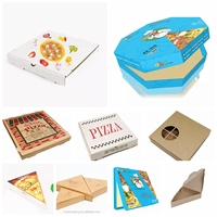 Boîtes à pizza personnalisées en gros, imprimées sur mesure, en matériaux recyclés, de 7, 8, 9, 10, 11, 12, 13, 14, 15, 16, 18, 19, 20 pouces