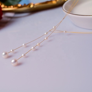 Dernier modèle <span class=keywords><strong>Collier</strong></span> <span class=keywords><strong>de</strong></span> perles d'eau douce <span class=keywords><strong>de</strong></span> style simple 3-8mm Bijoux à la mode - Product Image 3