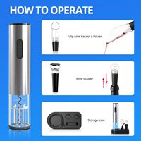 Ouvre-bouteille électrique personnalisé Ouvre-bouteille automatique avec coupe-aluminium Bouchon sous vide Verseur Ouvre-bouteille de vin rechargeable