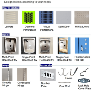 Двойной вентилируемый сверхмощный спортивный шкафчик - Product Image 6