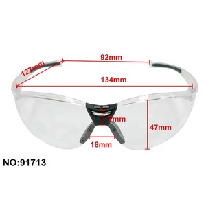 Lunettes de sécurité industrielles les plus vendues, conformes à la norme ANSI Z87.1, avec verre monobloc transparent, plaquettes nasales souples en TPR et branches antidérapantes - Product Image 6