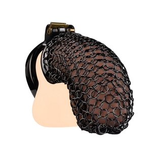 Nuevo Candado de Castidad Masculino FRRK con Cadena de Metal, Candado Retráctil de Acero Inoxidable, Jaula para Pene - Product Image 1