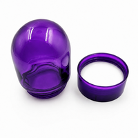 Pot en verre UV personnalisé de 100 ml, de qualité supérieure, avec couvercle de couleur personnalisé, pour l'emballage de bonbons, de sucettes et de gommes.