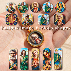 GIVELUCK melek Michael heykeli kolye paslanmaz çelik 18K altın kaplama kolye dini 3D stereoskopik Cameo Charm takı - Product Image 4