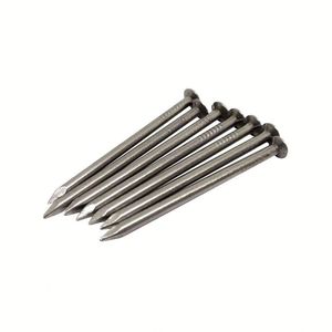 Clous en acier galvanisé trempé pour béton, classe 4.8 6.8, construction, tige lisse, tête plate, pointe diamantée, 1/4 po - Product Image 1