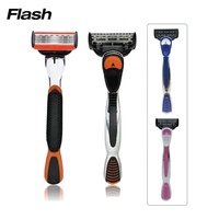 Rasoir pour homme sans fil, système de rasage avec 5 lames remplaçables, 4 recharges, 1 cartouche
