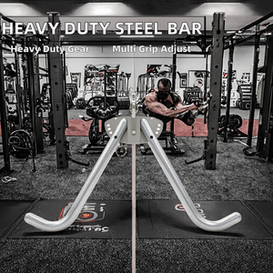 Adjustable Steel <b>Attachment</b> Bar Quick Lock Multi Grip Row Handle <b>Lat</b> <b>Pull</b> <b>Down</b> Spreader Bar for Gym - Product Image 2