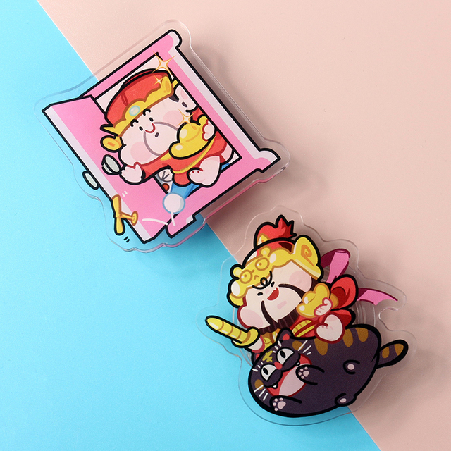 High Quality Custom UV Printed Cartoon Animal Grip Sockets Premium Plastic Phone Holders with Poppings