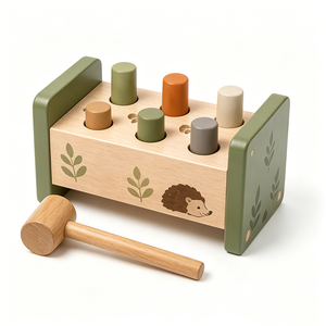 Banc de percussion en bois personnalisé d'usine, jouet éducatif Montessori pour l'apprentissage préscolaire, jeu de marteau à taper, jouet en bois du Vietnam - Product Image 2